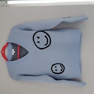 NWOT Grey Lab smiley blue sweater.